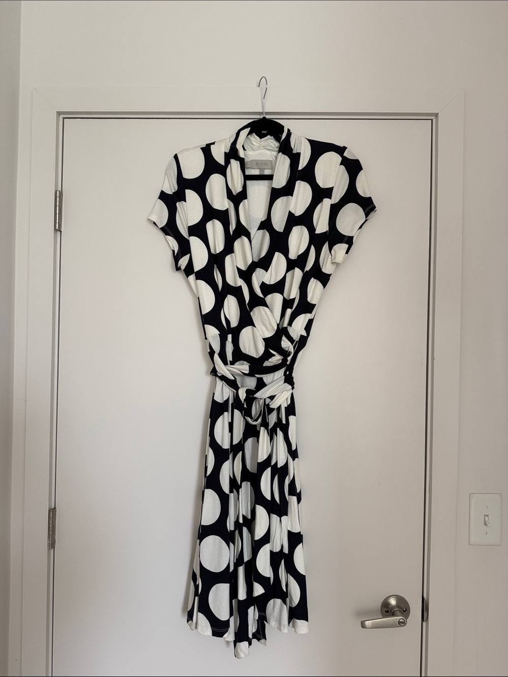 Black and White Polka Midi Wrap Dress - Timeless Women's Dress